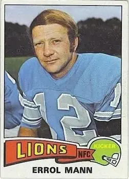 1975 Topps #421 - Errol Mann - Detroit Lions