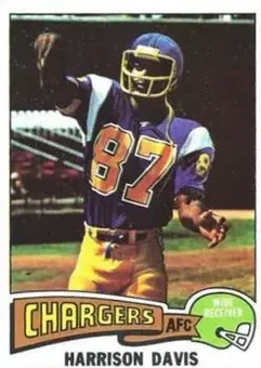 1975 Topps #423 - Harrison Davis - San Diego Chargers