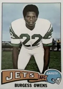 1975 Topps #424 - Burgess Owens - New York Jets