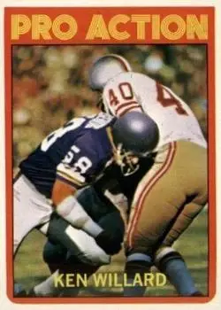 1972 Topps #351 - Ken Willard - San Francisco 49ers