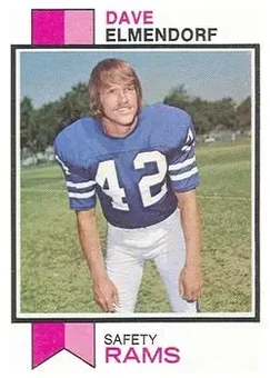 1973 Topps #365 - Dave Elmendorf - Los Angeles Rams