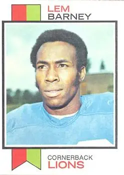 1973 Topps #370 - Lem Barney - Detroit Lions