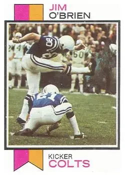 1973 Topps #379 - Jim O'Brien - Baltimore Colts 1973 Topps #379 - Jim O'Brien - Baltimore Colts