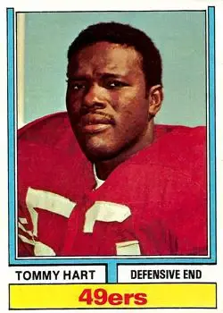 1974 Topps #404 - Tommy Hart - San Francisco 49ers
