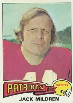 1975 Topps #431 - Jack Mildren - New England Patriots