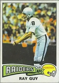 1975 Topps #435 - Ray Guy - Oakland Raiders