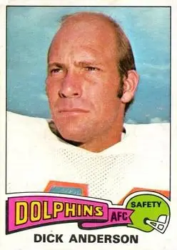 1975 Topps #440 - Dick Anderson - Miami Dolphins - Front