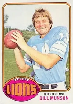 1976 Topps #404 - Bill Munson - Detroit Lions