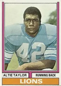1974 Topps #412 - Altie Taylor - Detroit Lions 1974 Topps #412 - Altie Taylor - Detroit Lions