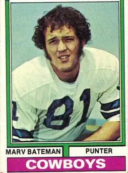 1974 Topps #413 - Marv Bateman - Dallas Cowboys