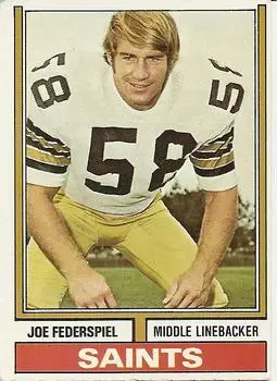 1974 Topps #417 - Joe Federspiel - New Orleans Saints - Front
