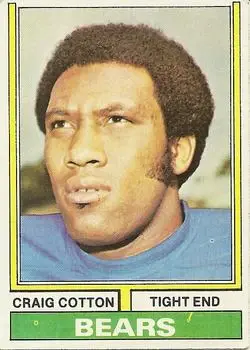 1974 Topps #418 - Craig Cotton - Chicago Bears - Front