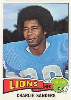 1975 Topps #445 - Charlie Sanders - Detroit Lions