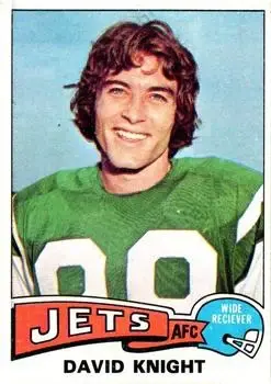 1975 Topps #447 - David Knight - New York Jets - Front
