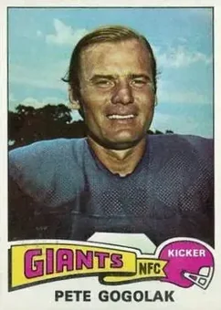 1975 Topps #449 - Pete Gogolak - New York Giants