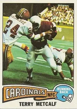 1975 Topps #450 - Terry Metcalf - St. Louis Cardinals - Front