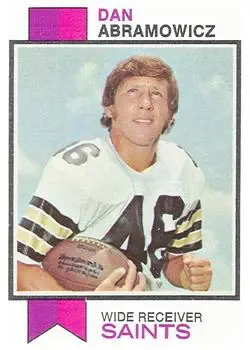 1973 Topps #383 - Dan Abramowicz - New Orleans Saints