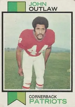 1973 Topps #384 - John Outlaw - New England Patriots