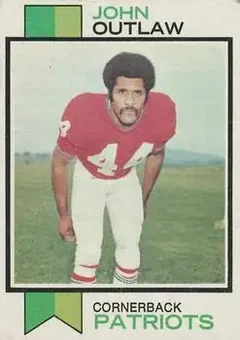 1973 Topps #384 - John Outlaw - New England Patriots 1973 Topps #384 - John Outlaw - New England Patriots