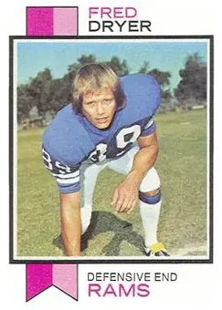 1973 Topps #389 - Fred Dryer - Los Angeles Rams