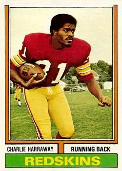 1974 Topps #422 - Charlie Harraway - Washington Redskins