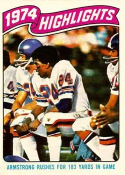 1975 Topps #453 - Otis Armstrong - Denver Broncos - Front 1975 Topps #453 - Otis Armstrong - Denver Broncos - Front