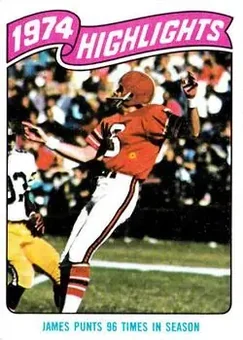 1975 Topps #455 - John James - Atlanta Falcons 1975 Topps #455 - John James - Atlanta Falcons