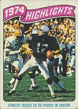1975 Topps #458 - Ken Stabler - Oakland Raiders