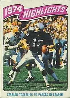 1975 Topps #458 - Ken Stabler - Oakland Raiders