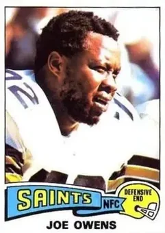 1975 Topps #468 - Joe Owens - New Orleans Saints