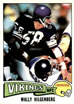 1975 Topps #469 - Wally Hilgenberg - Minnesota Vikings - Front