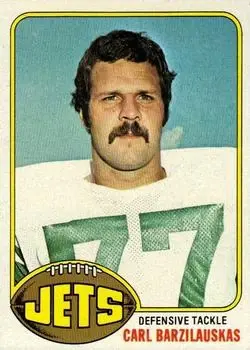 1976 Topps #423 - Carl Barzilauskas - New York Jets - Front