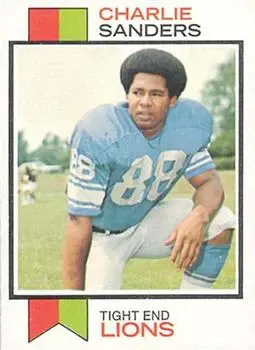 1973 Topps #395 - Charlie Sanders - Detroit Lions