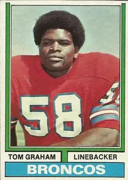 1974 Topps #432 - Tom Graham - Denver Broncos - Front