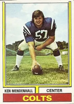 1974 Topps #434 - Ken Mendenhall - Baltimore Colts