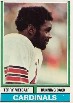 1974 Topps #444 - Terry Metcalf - St. Louis Cardinals