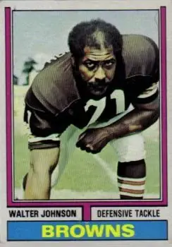 1974 Topps #448 - Walter Johnson - Cleveland Browns - Front