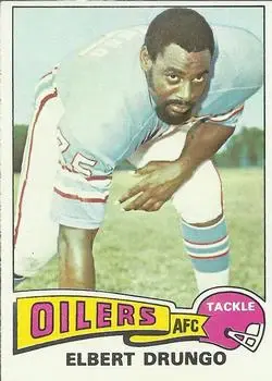 1975 Topps #474 - Elbert Drungo - Houston Oilers - Front 1975 Topps #474 - Elbert Drungo - Houston Oilers - Front