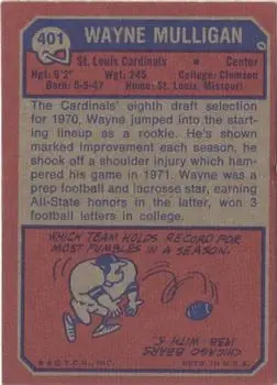 1973 Topps #401 - Wayne Mulligan - St. Louis Cardinals