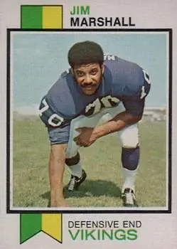 1973 Topps #406 - Jim Marshall - Minnesota Vikings
