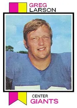 1973 Topps #418 - Greg Larson - New York Giants