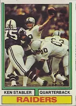 1974 Topps #451 - Ken Stabler - Oakland Raiders