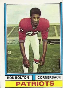 1974 Topps #454 - Ron Bolton - New England Patriots