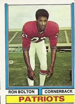 1974 Topps #454 - Ron Bolton - New England Patriots