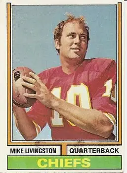 1974 Topps #459 - Mike Livingston - Kansas City Chiefs