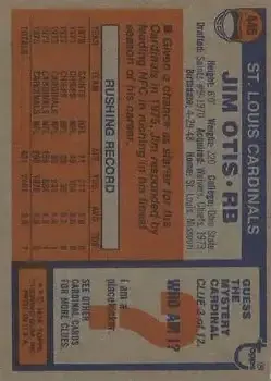 1976 Topps #445 - Jim Otis - St. Louis Cardinals - Back 1976 Topps #445 - Jim Otis - St. Louis Cardinals - Back