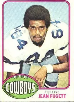 1976 Topps #447 - Jean Fugett - Dallas Cowboys - Front