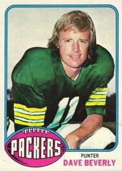 1976 Topps #448 - Dave Beverly - Green Bay Packers