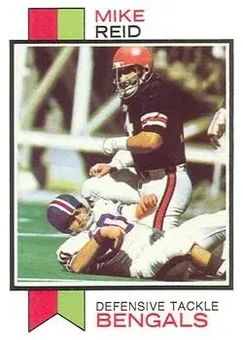 1973 Topps #420 - Mike Reid - Cincinnati Bengals