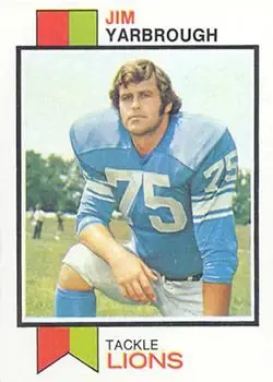 1973 Topps #423 - Jim Yarbrough - Detroit Lions - Front
